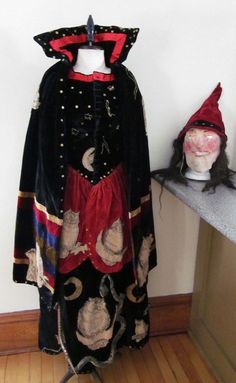 an odd looking costume on display in a room