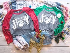 Joy To The World Mickey Minnie Shirt| Disney Christmas shirts| Disney shirts for women| Disney Raglan shirts| Ladies Disney shirts📍  Mickey Mouse Joy To The World or Minnie Mouse Joy To The World Raglan! Your choice of Mickey or Minnie :)📍Handmade with Love!📍Offered in a 3/4 sleeve Raglan.  Raglan's are 3/4 sleeve, and the center is heathered. ***************************************************************This shirt is brand is Next Level. Offered in a unisex raglan. This raglan is SUPER soft Disney Shirts For Women, Minnie Shirt, Disney Outfit, Womens Disney Shirts, Disney World Shirts, Disney Sweatshirts