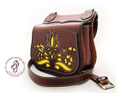 Traditional Handmade Leather Satchel, Hand Tooled Brown Satchel As Gift, Brown Hand Tooled Satchel For Gift, Traditional Hand Tooled Shoulder Bag As A Gift, Gift Hand-tooled Brown Satchel, Traditional Brown Bag As A Gift, Traditional Brown Bag For Gift, Hungarian Folk Art, Teacher Birthday Gifts