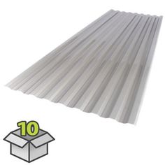 an image of corrugated roofing sheets with the number 10 on it and box for shipping