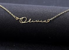 Personalized Handwritten Necklace Handwritten Necklace, Signature Necklace, Nameplate Necklace, Name Jewelry, Custom Name Necklace, Necklace Dainty, Rose Gold Necklace, Rose Gold Color, Custom Necklace