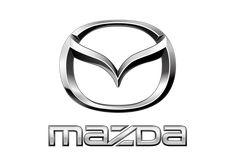 the mazda logo on a white background