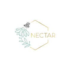 the nectar logo with bees and flowers