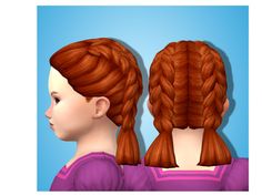 two girls with red hair are facing each other and one has long braids on her head