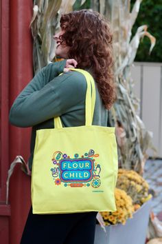 Brighten up your baking with peace and love with the Flour Child tote bag. Part of the Flour Child collection created to evoke 70's nostalgia - radical! 70s Nostalgia, Peace And Love, Flour