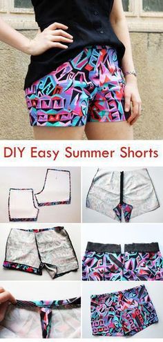 the instructions for how to make an easy summer shorts