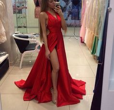 Simple Prom dresses, Elegant prom dresses, http://www.storenvy.com/products/17331900-red-off-shoulder-prom-dresses-2016-long-prom-dresses-simple-prom-dresses Custom Made Prom Dress, Split Prom Dresses, Cheap Prom Dresses Long, Evening Dress Long, Prom Dresses 2016, Simple Prom Dress, V Neck Prom Dresses, Floor Length Prom Dresses, Elegant Prom Dresses