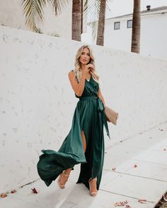 Sexy Long Green Party Dress · KoKo Fashion · Online Store Powered by Storenvy Rick Ross, Gala Dinner, Outfit Trends, Guest Outfit, Chiffon Lace, Waist Dress, Prom Gown, Wedding Guest Outfit, Guest Dresses