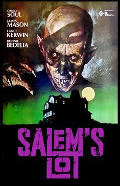 a movie poster for salem's lot with an evil face and hands on it