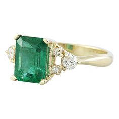 Stamped: 14K Total Ring Weight: 2.6 Grams Emerald Weight 2.00 Carat (8.60x6.50 Millimeters)Diamond Weight: 0.23 carat (F-G Color, VS2-SI1 Clarity )Face Measures: 8.60x15.00 Millimeter SKU: [600961] Classic Emerald Diamond Ring With Accent Stones, Elegant 14k Gold Gia Certified Emerald Ring, Formal Cluster Emerald Ring With Diamond Accents, Formal Emerald Cluster Ring With Accent Stones, Classic Yellow Gold Emerald Ring With Accent Stones, Classic Cluster Emerald Diamond Ring, Classic Cluster Emerald Ring, Classic Yellow Gold Cluster Ring With Accent Stones, Classic Emerald Cluster Ring With Diamond Accents