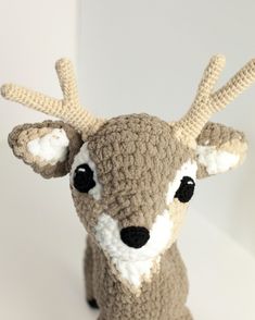 crochet video tutorial for a crochet deer Deer Crochet Pattern, Deer Amigurumi, Deer Crochet, Crochet Deer, Crochet Plush, Amigurumi Elephant, How To Make Toys, Fun Crochet Projects, Plush Pattern