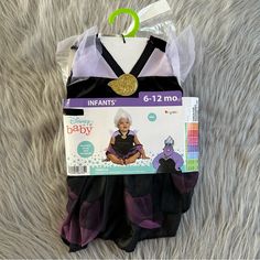 Disney The Little Mermaid Ursula Halloween Costume Baby Girl’s Size 6-12 Months Brand New, Never Worn Includes Dress, Belt & Wig Smoke Free And Pet Friendly Home Ursula Halloween Costume, Ursula Halloween, The Little Mermaid Ursula, Disney The Little Mermaid, Disney Costumes, Baby Halloween Costumes, Month Colors, Dress Belt