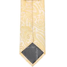 Soft Yellow Clara Paisley Necktie Dark Suit, Tall Men, Paisley Tie, Men's Tie, Soft Yellow, Tie Colors, Matching Accessories, Matches Fashion, Paisley Design