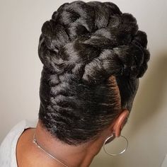 Updo For Black Hair, Black Women Updo Hairstyles, Braiding Styles, Braided Hairdo, Goddess Braids Hairstyles, Updo Styles, Natural Hair Twists