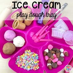 Ice Cream Activities For Preschool, Ice Cream Play Dough, Ice Cream Activities, Preschool September, Preschool Playdough, Ice Cream Play, Pocket Of Preschool, Kids Activities At Home, Playdough Activities