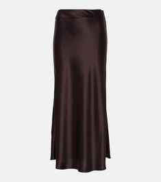 Maxi Skirt Satin, Skirt Png, Brown Maxi Skirt, Brown Midi Skirt, Brown Maxi Skirts, Midi Skirts Style, Skirt Satin, Tulle Maxi Skirt, Designer Skirts