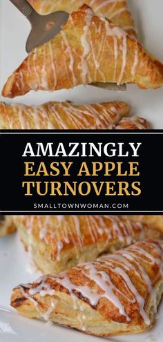 an easy apple turnoverer recipe with cinnamon glaze