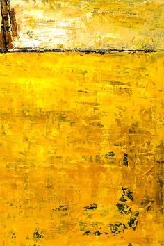 an abstract painting with yellow and brown colors