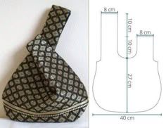 an image of a sewing pattern for a bag with measurements and instructions to make it