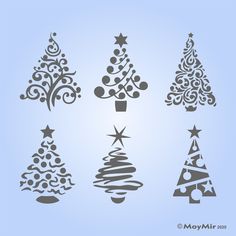 christmas tree stencils are available in multiple sizes and designs to make your own holiday decorations