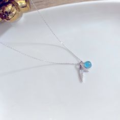 Brand New Mermaid Pendant Necklace With Blue Cubic Zirconia Charm 18" Chain, Adjustable Length Triple Rhodium Plated Over Silver 925 Long Lasting Shine. Mermaid Pendant, Gems Jewelry, Blue And Silver, Rhodium Plated, Silver 925, Womens Jewelry Necklace, New Color, Cubic Zirconia, Platinum