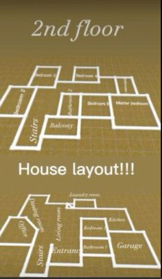 the floor plan for a house with two floors, and one room in each area