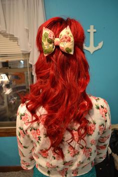 littlemermaidtears: “ hi ” Chelsea Houska Hair, Red Hair Extensions, Hair Color Options, Rockabilly Hair, Bright Red Hair, Velvet Hair, In Sign, Red Hair Color, Mermaid Hair