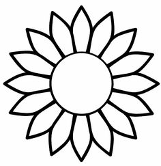 a black and white drawing of a sunflower