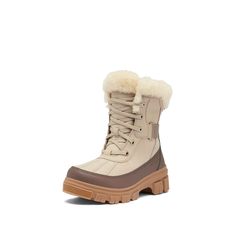 PRICES MAY VARY. 200g insulation Waterproof full grain leather upper with genuine shearling collar and tongue. PU coated leather mudguard and heel overlay. Microfleece lining. OutDry waterproof construction. Laces are not waterproof Removable plush PU-like EVA footbed with microfleece topcover Internal EVA drop-in pods. Molded rubber outsole. Brown Snow Boots, Snow Boots For Women, Moon Boots, Sorel Womens, Ski Boots, Waterproof Boots, Park City, 21st Birthday, Winter Style