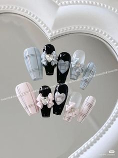 Nail Barbie, China Nails, Fake Nails Designs, Art Deco Nails, Korean Nails, Blush Nails, Pretty Gel Nails, Really Cute Nails, Soft Nails