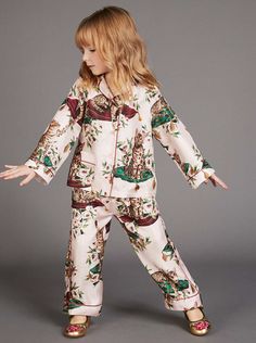 Expensive Kids Clothes, Kids Fashion Magazine, Childrens Pyjamas, Kids Clothes Sale, Cheap Kids Clothes, Satin Sleepwear, Online Kids Clothes, Dolce And Gabbana Kids