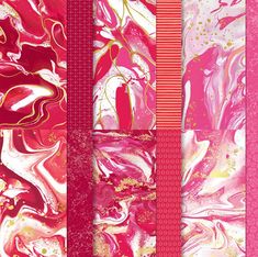 pink and gold marble paper pack