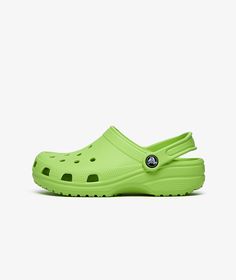 The CLASSIC CLOG K model  from the brand   Crocs  which is part of the SP2023  season, has arrived || is now available at . Casual Green Clogs With Rubber Sole, Green Round Toe Slides For Outdoor, Casual Green Clogs With Round Toe, Casual Green Closed Toe Slides, Casual Green Slides With Rubber Sole, Green Synthetic Clogs With Cushioned Footbed, Green Closed Toe Synthetic Clogs, Spring Green Non-slip Clogs, Green Synthetic Closed Toe Clogs