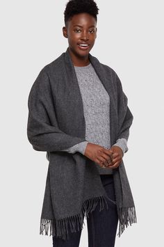 Relish the chillier seasons as you wrap up in this cozy and simply beautiful Baby Alpaca shawl. This soft, touchable style is both wide enough to envelope yourself in—a great look to drape over your favorite button-down shirt—and long enough to gather up and wear as a voluptuous scarf. You'll find a dozen uses for this gorgeous wrap with just the right amount of flirty fringe. 78" long (including 6" fringe). Alpaca Shawl, Promo Gifts, Sheepskin Slippers, Sheepskin Coat, Wool Shawl, Sheepskin Rug, Shawl Scarf, Baby Alpaca, Alpaca Wool