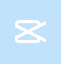 the letter s is made up of two intersecting white lines on a light blue background