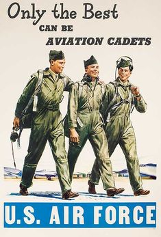 an old poster shows three men in uniforms