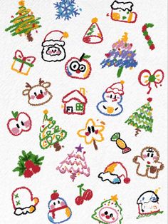 an image of christmas stickers on white paper