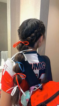 Gameday Hair, Soccer Hairstyles, Soccer Hair, Softball Hairstyles, Cheerleading Hairstyles, Cheer Hair