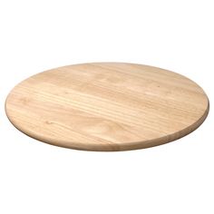 a round wooden cutting board on a white background with clipping for text or image