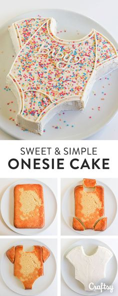 the instructions for how to make a cake with sprinkles and frosting