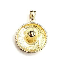 100% Authentic ITEM DESCRIPTION: Beautiful New 14k yellow gold solid 3D Sombrero Mexican Hat pendant. Weight: 4.8 grams Metal: 14k genuine gold 0.85 inches Diameter (widest point). Please refer to the photo of the item next to a quarter for comparison purposes. please ask me any questions you may have before you make a purchase. Shipping: Your order will be professionally packed and shipped. US free shipping is for the 48 Continental states. For shipping to Alaska, Hawaii and Puerto Rico please King Chess Piece, Mexican Hat, Map Pendant, Gold Nugget, Diamond Charm, Religious Jewelry, Fine Jewellery Necklace, Cross Pendant, Charm Jewelry