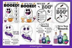 halloween booze bookmarks for kids to print out and use on their own books