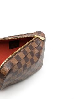 Classic Monogram Canvas Bag With Zipper Closure, Luxury Brown Bag With Zipper Pocket, Brown Monogram Canvas Bag With Zipper Pocket, Business Bags With Zipper In Monogram Canvas, Formal Coated Canvas Bag With Zipper Pocket, Louis Vuitton