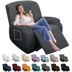 PRICES MAY VARY. Fabric with New Pattern: YEMYHOM recliner cover is crafted from 85% Polyester and 15% Spandex jacquard material, soft and skin-friendly to touch, breathable and comfortable when you sit on, durable and wear-resistant during your usage. The high quality recliner covers for large recliner is designed with 0.6 by 0.6 inches upgraded large checks that would be an eye catching for your guests in your home【Update Design：Cover Full Back of Recliner Now】 Perfect Fit：This 4 pieces reclin Recliner Sofa Cover, Couch Covers Slipcovers, Loveseat Recliners, Recliner Chair Covers, Recliner Couch, Recliner Cover, Cover Couch, Recliner Slipcover, Loveseat Slipcovers