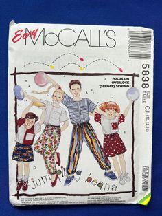 an old sewing pattern for children's clothing