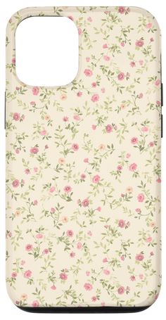 PRICES MAY VARY. A pattern of super cute wild flowers in pastel pink and with green foliage leaves on a yellow cream background. A dainty Coquette aesthetic pattern. For her, for woman, for teen girl. Perfect idea for women and teens for a botanical flower floral theme. Wild Flowers pattern a unique idea for a woman, for her and a teen daughter. A pink aesthetic graphic for girls, for her, for daughter, for a teen girl. light-hearted, girly styles that are often associated with love and romance. Cute Phone Cases Flowers, Cute Floral Phone Cases, Pink Aesthetic Graphic, Cute Phone Cases Aesthetic, Coquette Board, Flowers Coquette, Product Aesthetic, Dainty Coquette, Kpop Phone Cases