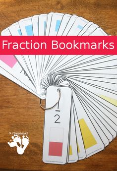 the fraction bookmarks are arranged on top of each other