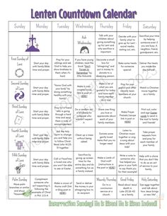 the lenten countdown calendar for children