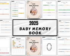 the baby memory book is shown in many different colors