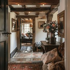 a living room filled with furniture and decor